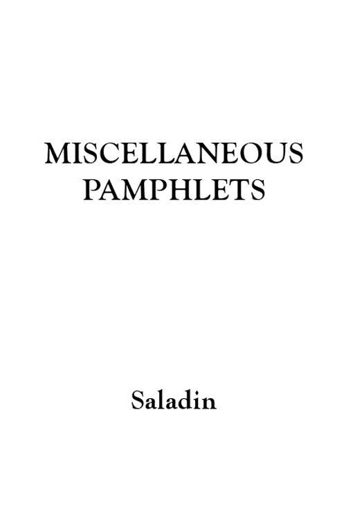 (image for) Miscellaneous Pamphlets.
